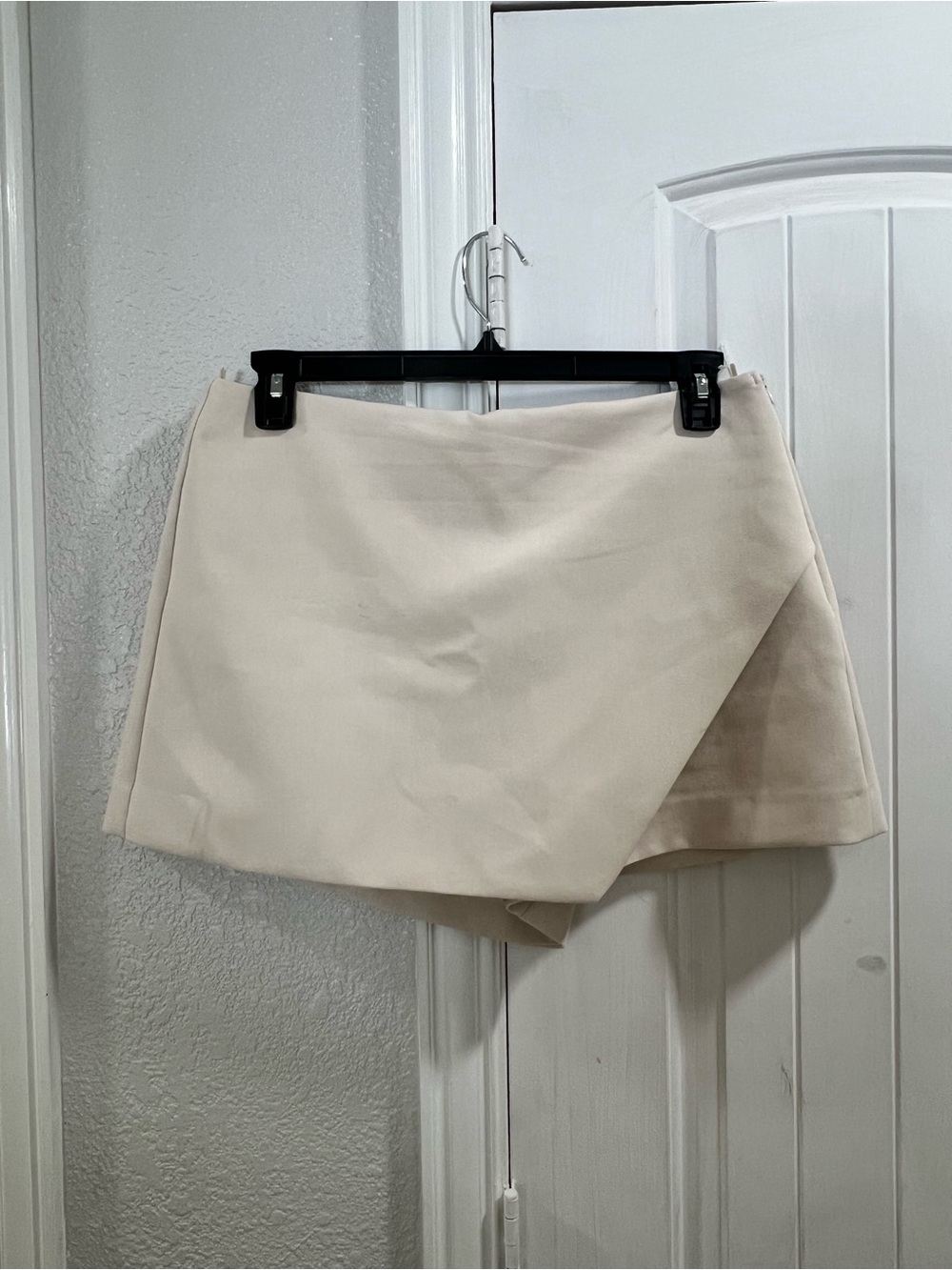 Zara Cream Wrap-Front Skort